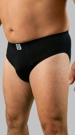 20 Nodi 974 Stretch Cotton Briefs with Internal Elastic Band and Low Rise Black - Boxeralsó - Boxeralsó 2XL-12XL