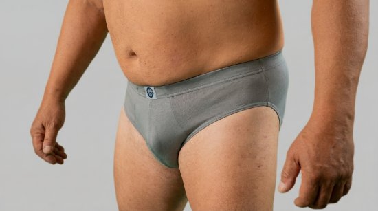 20 Nodi 974 Stretch Cotton Briefs with Internal Elastic Band and Low Rise Grey - Alsónadrágok - Alsónadrágok 2XL-8XL
