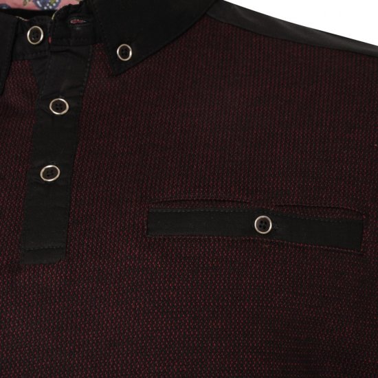 Kam Jeans 5490 Jersey Weave Contrast Polo Black - Pólóingek - Galléros Pólók 2XL-8XL - Pólóingek 2XL-8XL