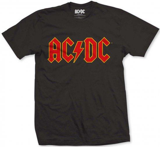 AC/DC Logo T-shirt Black - Pólók - Nagyméretű pólók - 2XL-14XL