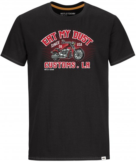 Motley Denim T-shirt Amble Black - Pólók - Nagyméretű pólók - 2XL-14XL