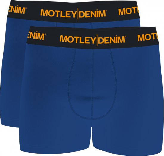 Motley Denim Amsterdam Boxershorts Royal Blue 2-pack - Alsónemű & strandruhák - Nagyméretű Alsónemű 2XL-8XL