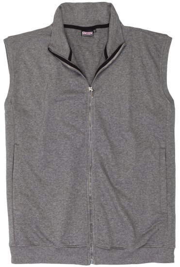 Adamo Athen Sweatvest Full Zipper Grey - Pulóverek & kapucnis pulóverek - Pulóverek & Kapucnis pulóver 2XL-12XL