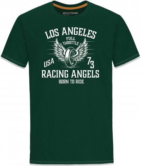 Motley Denim Barnet T-Shirt Racing Green - Pólók - Nagyméretű pólók - 2XL-14XL