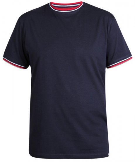 D555 Bates T-shirt Navy - Pólók - Nagyméretű pólók - 2XL-14XL