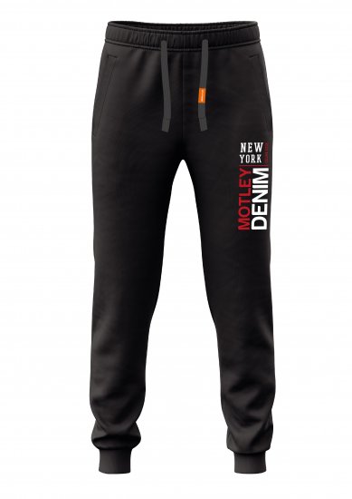Motley Denim Belfast Sweatpants Black - Melegítőnadrág & rövidnadrág - Melegítőnadrág & Melegítő Rövidnadrág 2XL-12XL