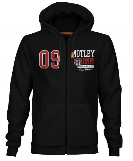 Motley Denim Berwick Hoodie Black - Pulóverek & kapucnis pulóverek - Pulóverek & Kapucnis pulóver 2XL-12XL