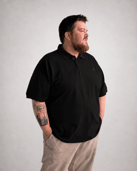 Motley Denim Bratislava Polo Black - Pólóingek - Galléros Pólók 2XL-8XL - Pólóingek 2XL-8XL