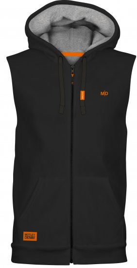 Motley Denim Brussels Sleeveless Hoodie Black - Pulóverek & kapucnis pulóverek - Pulóverek & Kapucnis pulóver 2XL-12XL