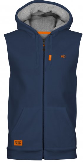 Motley Denim Brussels Sleeveless Hoodie Dark Indigo - Pulóverek & kapucnis pulóverek - Pulóverek & Kapucnis pulóver 2XL-12XL