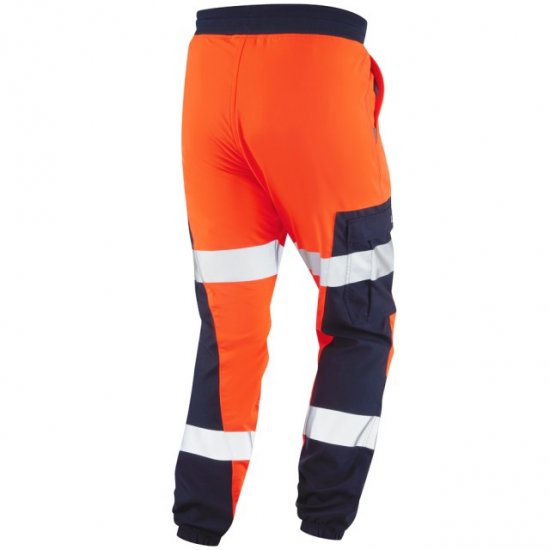 Leo Hawkcombe Ecoviz High Performance Ballistic Stretch Trousers Hi-Vis Orange/Navy - Munkaruha - Nagyméretű Munkaruha 3XL-6XL