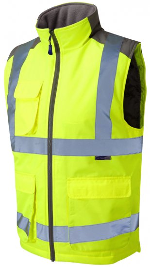 Leo Torrington Bodywarmer Yellow - Munkaruha - Nagyméretű Munkaruha 3XL-6XL