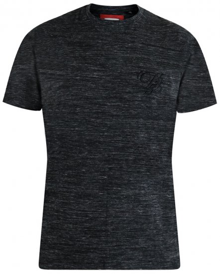 D555 Chalmer Couture Space Dye T-shirt Black - Pólók - Nagyméretű pólók - 2XL-14XL