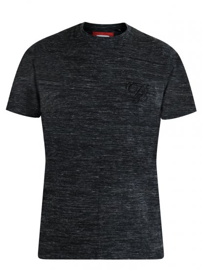 D555 Chalmer Couture Space Dye T-shirt Black - Pólók - Nagyméretű pólók - 2XL-14XL