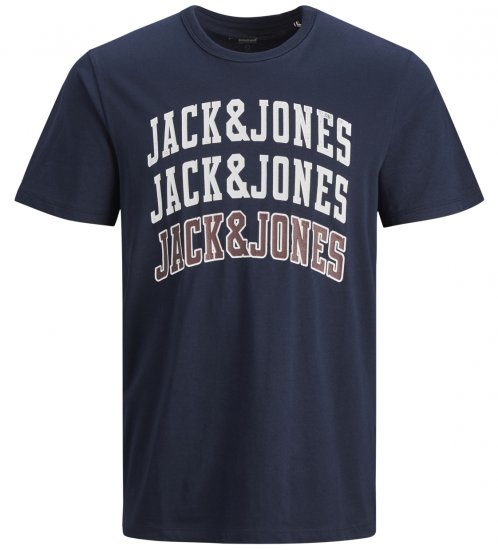 Jack & Jones JJCROSSING T-shirt Navy - Pólók - Nagyméretű pólók - 2XL-14XL