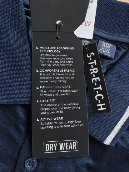 D555 Hinckley Stretch Polo With Contrast Tipping Collar Navy - Pólóingek - Galléros Pólók 2XL-8XL - Pólóingek 2XL-8XL