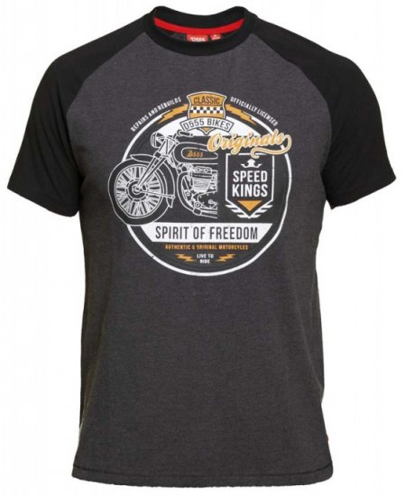 D555 Dallas T-shirt Charcoal - Pólók - Nagyméretű pólók - 2XL-14XL