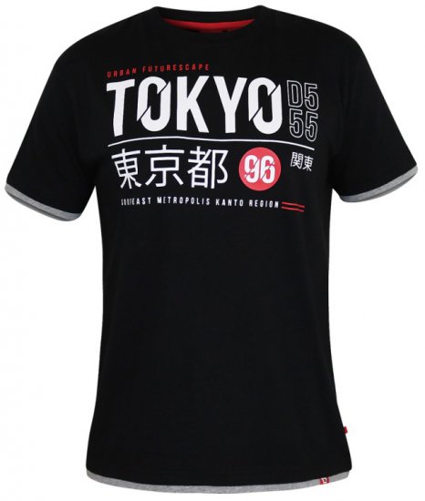 D555 Darnell T-shirt Black - Pólók - Nagyméretű pólók - 2XL-14XL