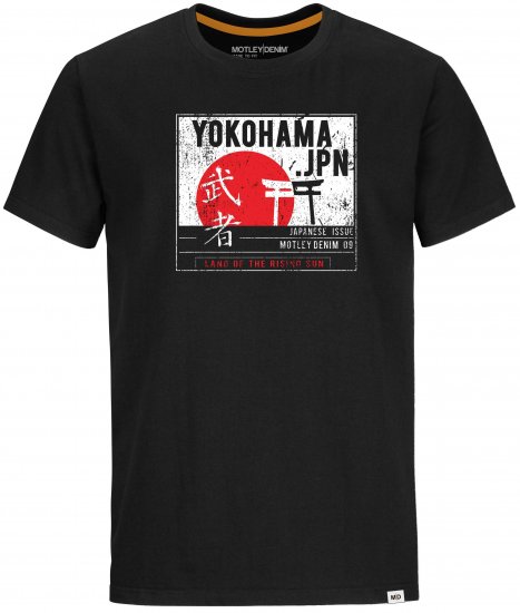 Motley Denim Derby T-shirt Black - Pólók - Nagyméretű pólók - 2XL-14XL