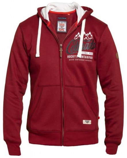 D555 Durham Hoodie Red - Pulóverek & kapucnis pulóverek - Pulóverek & Kapucnis pulóver 2XL-12XL
