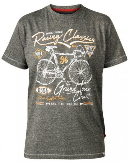 D555 Eastwood Bicycle Crew Neck T-Shirt Khaki - Pólók - Nagyméretű pólók - 2XL-14XL