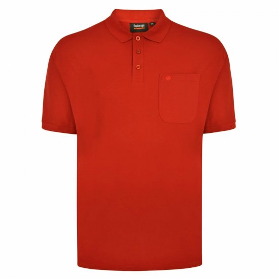 Espionage P074C Rövid Ujjú Galléros Póló Terrakotta - Pólóingek - Galléros Pólók 2XL-8XL - Pólóingek 2XL-8XL