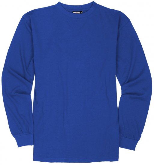 Adamo Floyd Comfort fit Long sleeve T-shirt Royal Blue - Pólók - Nagyméretű pólók - 2XL-14XL