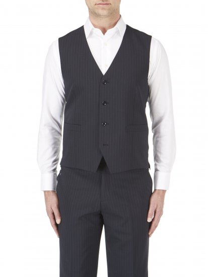 Skopes Darwin Waistcoat Black stripe - Öltönyök - Nagyméretű öltönyök