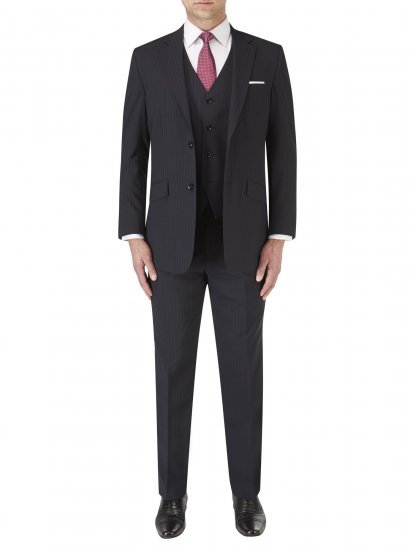 Skopes Darwin Waistcoat Black stripe - Öltönyök - Nagyméretű öltönyök