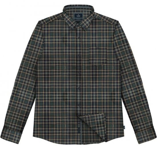 Double Outfitters FS-5230 Kockás ing Sötétzöld/Bézs - Ingek - Ingek 2XL-10XL