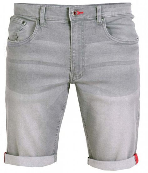 D555 Griffin Denim Shorts Grey - Rövidnadrág - Nagyméretű Rövidnadrág W40-W60
