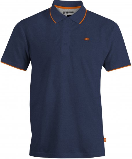 Motley Denim Helsinki Polo Dark Indigo - Pólóingek - Galléros Pólók 2XL-8XL - Pólóingek 2XL-8XL
