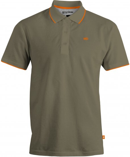 Motley Denim Helsinki Polo Dark Khaki - Pólóingek - Galléros Pólók 2XL-8XL - Pólóingek 2XL-8XL