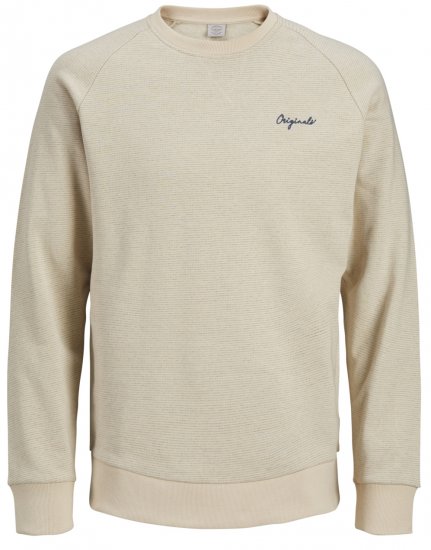 Jack & Jones Hide Sweatshirt Oatmeal - Pulóverek & kapucnis pulóverek - Pulóverek & Kapucnis pulóver 2XL-12XL