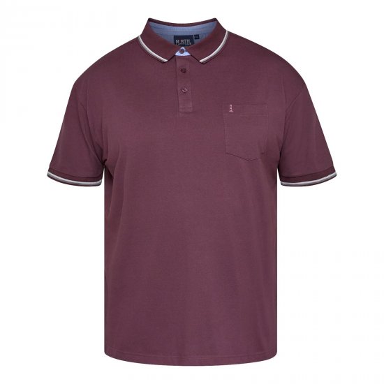 North Latitude Superflex Polo Aubergine - TALL pólóingek - TALL galléros pólók