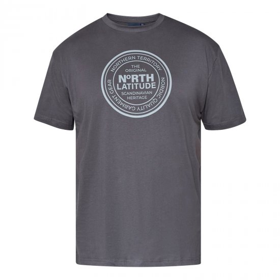 North Latitude T-Shirt Szürke/Antracit - TALL pólók - TALL Pólók