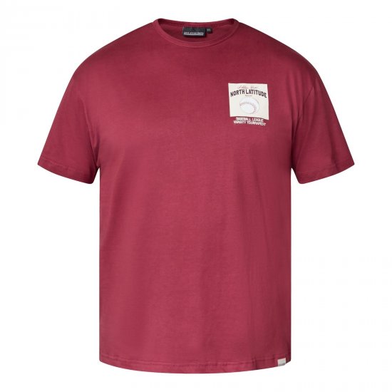 North Latitude T-Shirt With Print Piros - Pólók - Nagyméretű pólók - 2XL-14XL