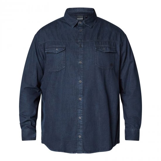North Latitude Denim Shirt LS Kék - Ingek - Ingek 2XL-10XL