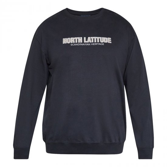 North Latitude Crewneck Sweatshirt Fekete - TALL pulóverek - TALL pulóverek és kapucnis felsők