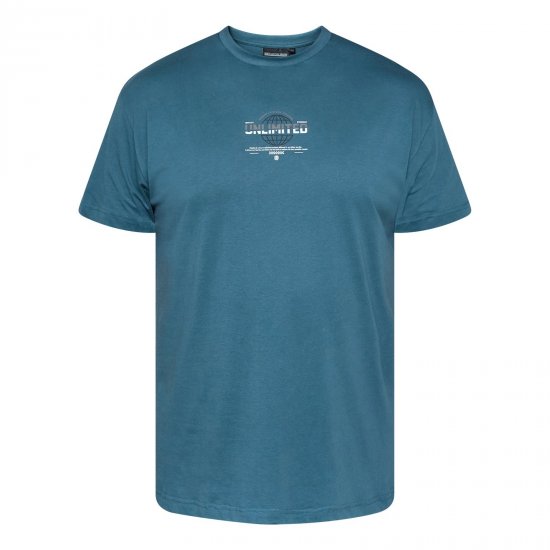 North Latitude T-Shirt With Print Kék - Pólók - Nagyméretű pólók - 2XL-14XL