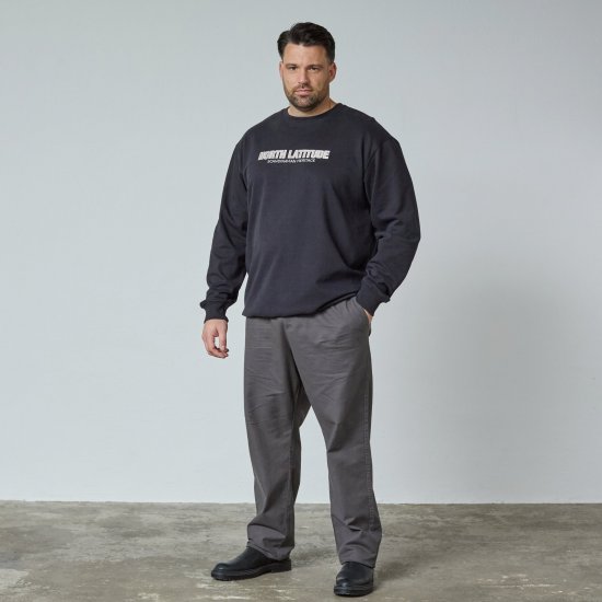 North Latitude Crewneck Sweatshirt Fekete - TALL pulóverek - TALL pulóverek és kapucnis felsők