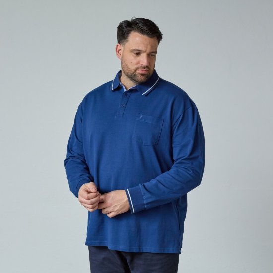 North Latitude Superflex Polo LS Kék - Pólóingek - Galléros Pólók 2XL-8XL - Pólóingek 2XL-8XL