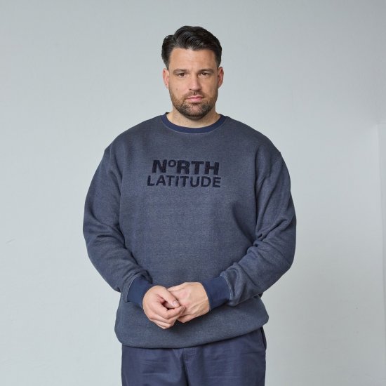 North Latitude Crewneck Logo Sweat Tengerészkék - Pulóverek & kapucnis pulóverek - Pulóverek & Kapucnis pulóver 2XL-12XL