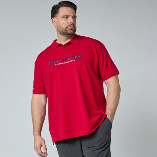 North Latitude Logo Polo Sárga/Narancs - Pólóingek - Galléros Pólók 2XL-8XL - Pólóingek 2XL-8XL