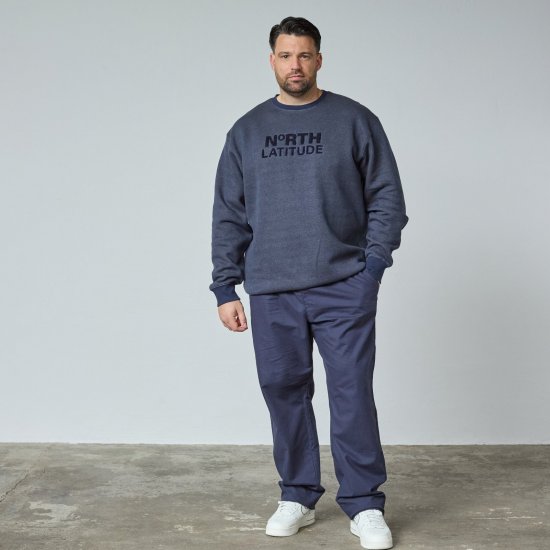 North Latitude Crewneck Logo Sweat Tengerészkék - TALL pulóverek - TALL pulóverek és kapucnis felsők