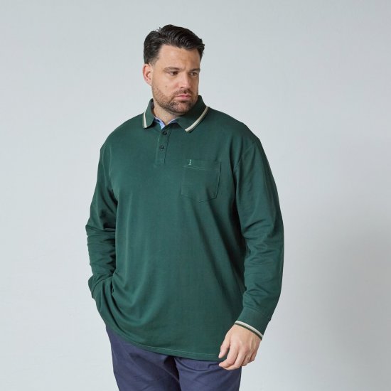North Latitude Superflex Polo LS Zöld/Khaki - Pólóingek - Galléros Pólók 2XL-8XL - Pólóingek 2XL-8XL