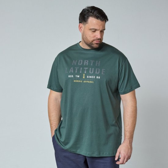 North Latitude T-Shirt Zöld/Khaki - Pólók - Nagyméretű pólók - 2XL-14XL