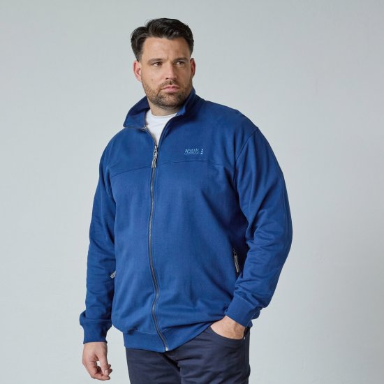North Latitude Sweat Cardigan Kék - Pulóverek & kapucnis pulóverek - Pulóverek & Kapucnis pulóver 2XL-12XL