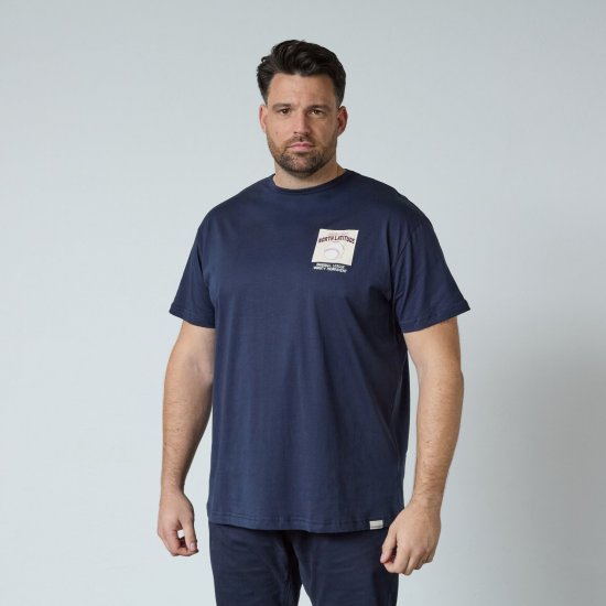North Latitude T-Shirt With Print Tengerészkék - Pólók - Nagyméretű pólók - 2XL-14XL