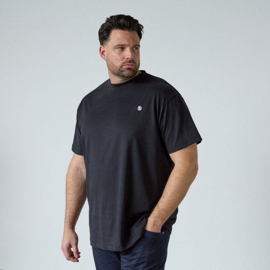 North Latitude T-Shirt With Back Print Fekete - Pólók - Nagyméretű pólók - 2XL-14XL